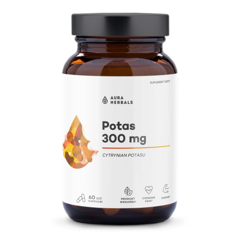 Aura Herbals Potas 300 mg 60 kapsułek Aura Herbals Potas 300 mg 60 kapsułek