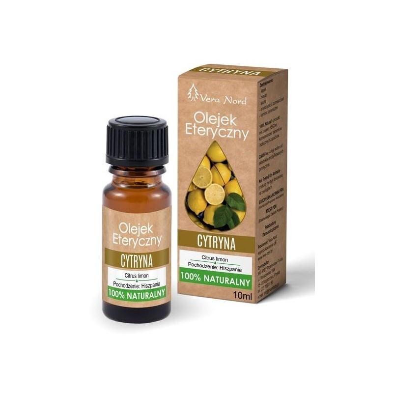 Vera Nord Naturalny Olejek Eteryczny Cytryna 10 ml Vera Nord Naturalny Olejek Eteryczny Cytryna 10 ml