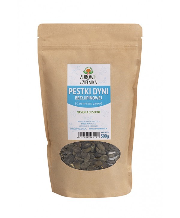 Natura Wita Pestki Dyni Bezłupinowej 500G Natura Wita Pestki Dyni Bezłupinowej 500G