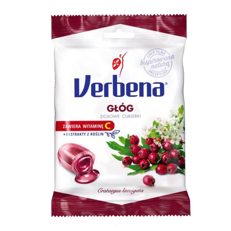 Verbena Dzika Głóg cukierki ziołowe 60g Verbena Dzika Głóg cukierki ziołowe 60g