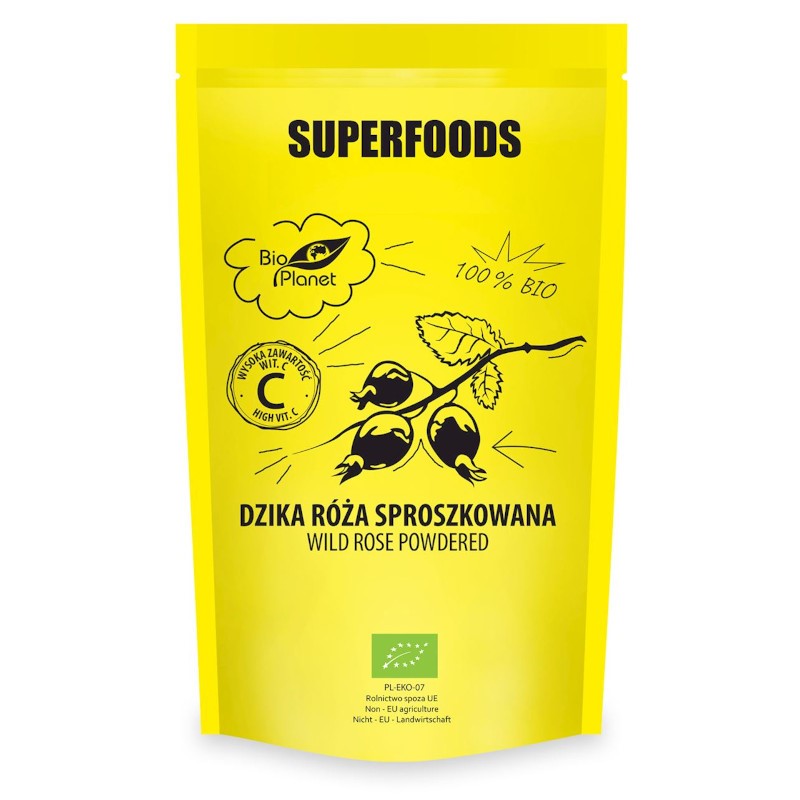 SUPERFOODS Dzika róża sproszkowana 150g BIO PLANET SUPERFOODS Dzika róża sproszkowana 150g BIO PLANET