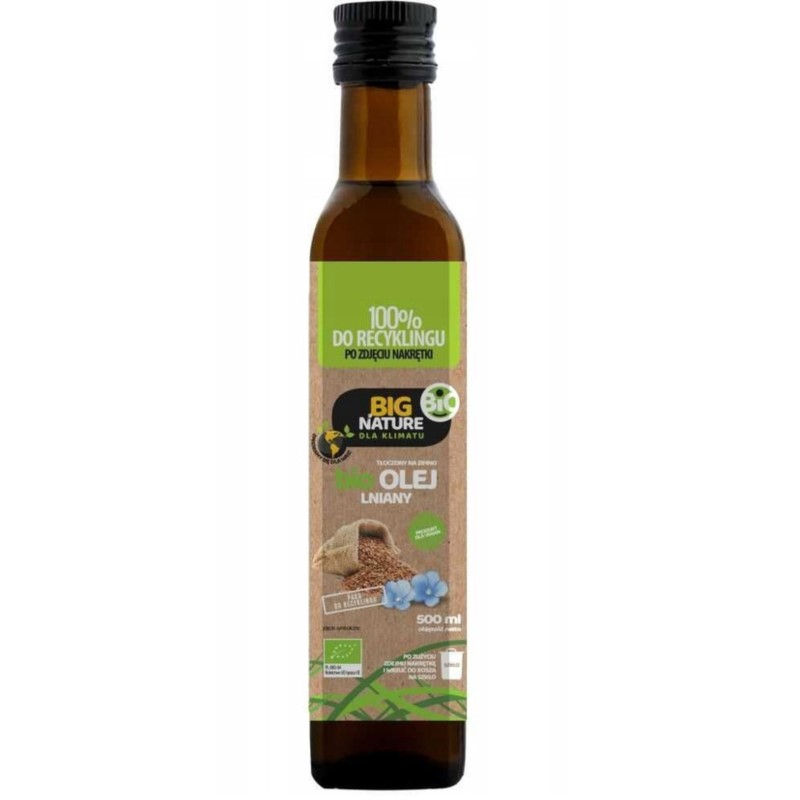 Big Nature Olej Lniany 500 ml bio Big Nature Olej Lniany 500 ml bio