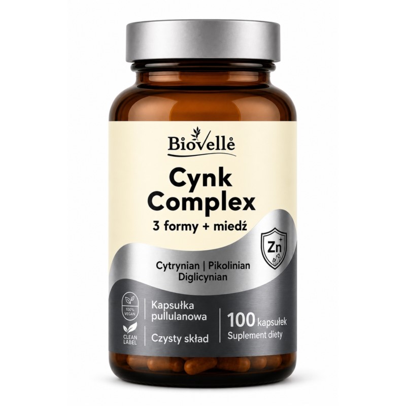 Biovelle Cynk Complex 3 formy + miedź 100 k Biovelle Cynk Complex 3 formy + miedź 100 k