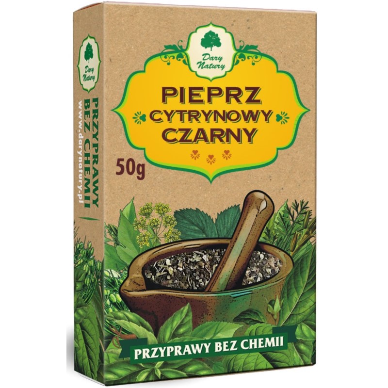 Dary Natury Pieprz Cytrynowy Czarny 50G Dary Natury Pieprz Cytrynowy Czarny 50G