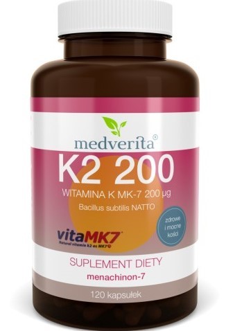 Medverita Witamina K2 MK 7 200 ug 120 K Medverita Witamina K2 MK 7 200 ug 120 K
