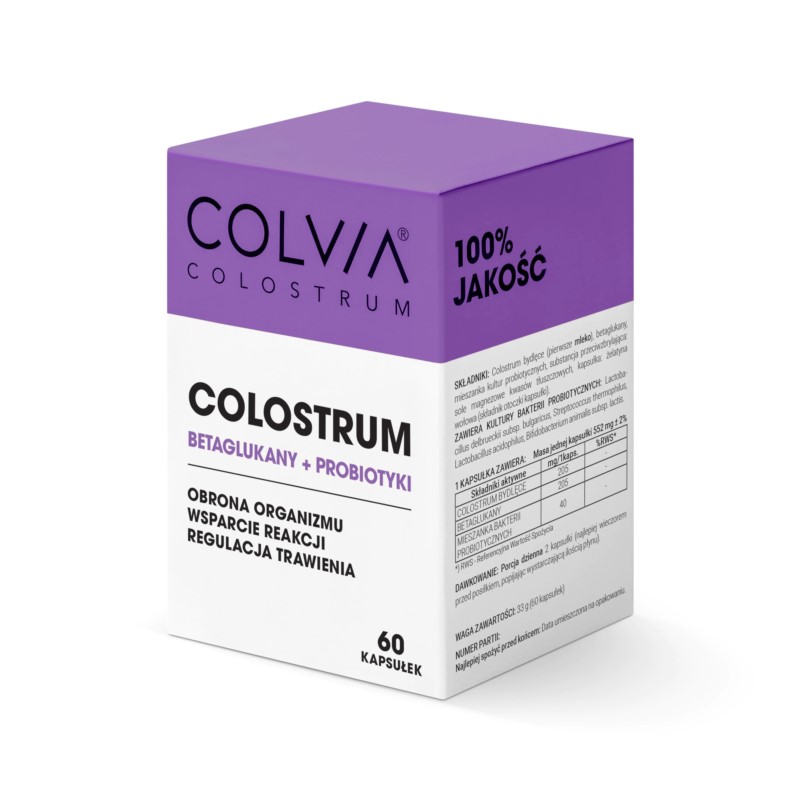 Colvita Colostrum Betaglukany + Probiotyki 60 szt Colvita Colostrum Betaglukany + Probiotyki 60 szt