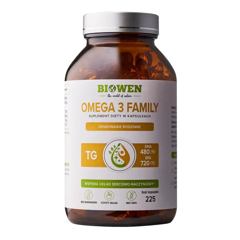 Biowen Omega 3 TG Family 720 mg EPA 480 DHA 225 k Biowen Omega 3 TG Family 720 mg EPA 480 DHA 225 k