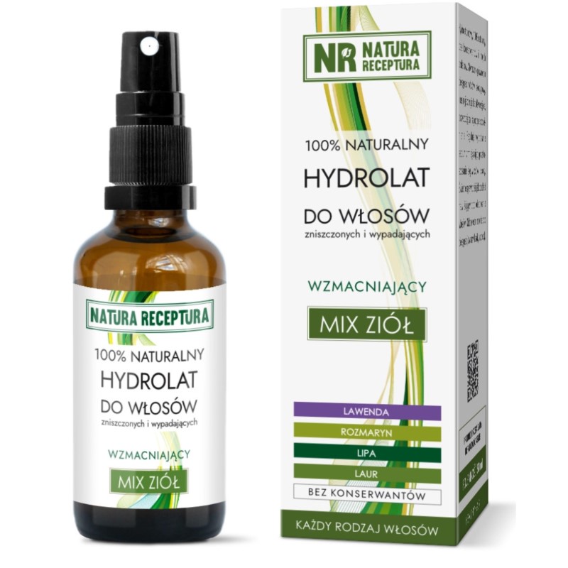 Natura Receptura Hydrolat do włosów MIX ZIÓŁ 100 m Natura Receptura Hydrolat do włosów MIX ZIÓŁ 100 m