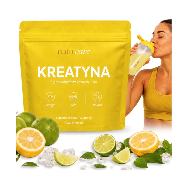 Natu Care Kreatyna 372 g 5 mg yuzu - limonka Natu Care Kreatyna 372 g 5 mg yuzu - limonka
