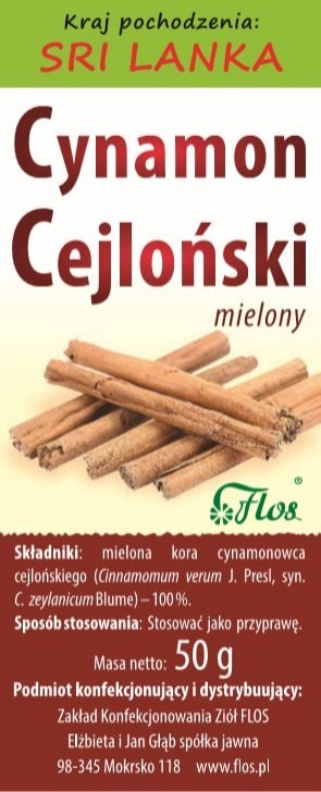 Flos Cynamon Cejloński Mielony 50G