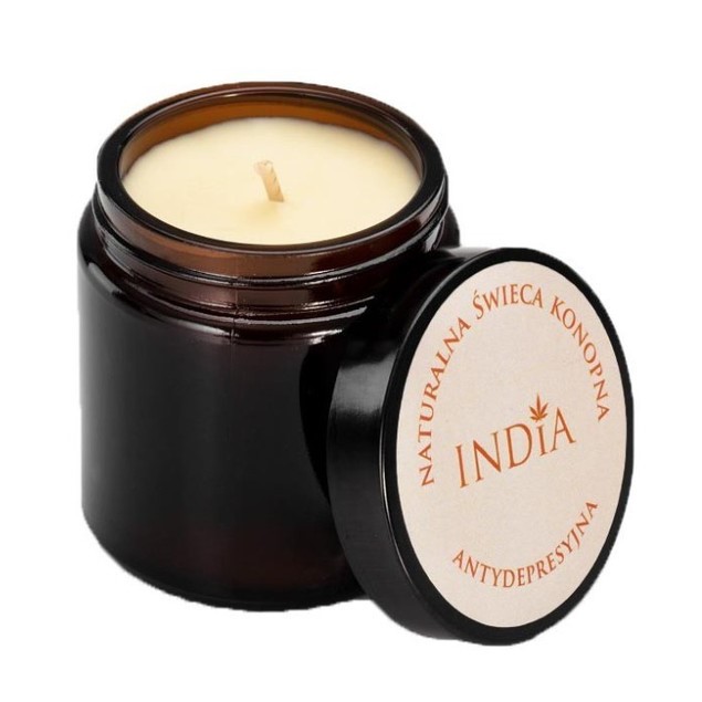 India Świeca konopna antydepresyjna paczuli 90 g India Świeca konopna antydepresyjna paczuli 90 g