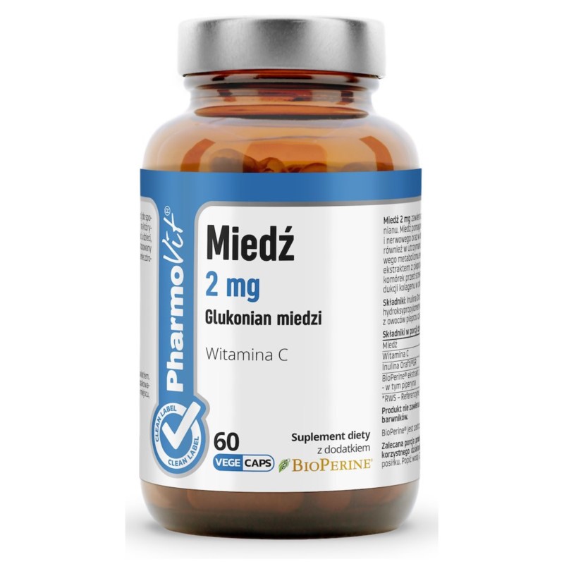 Pharmovit Miedź 2 mg 60 kapsułek Pharmovit Miedź 2 mg 60 kapsułek