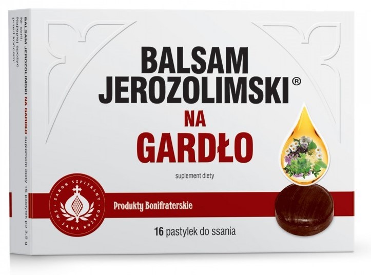 Balsam Jerozolimski na gardło 16 pastylek Balsam Jerozolimski na gardło 16 pastylek