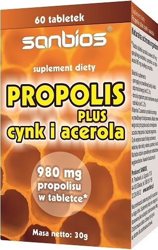 Sanbios Propolis Plus Wit C Cynk 60 T Sanbios Propolis Plus Wit C Cynk 60 T