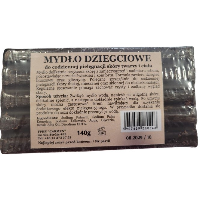 Carmen Mydło Dziegciowe 140G Łuszczyca, Trądzik Carmen Mydło Dziegciowe 140G Łuszczyca, Trądzik