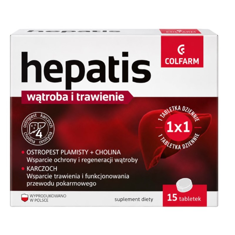 Colfarm Hepatis wątroba i trawienie 15 t Colfarm Hepatis wątroba i trawienie 15 t