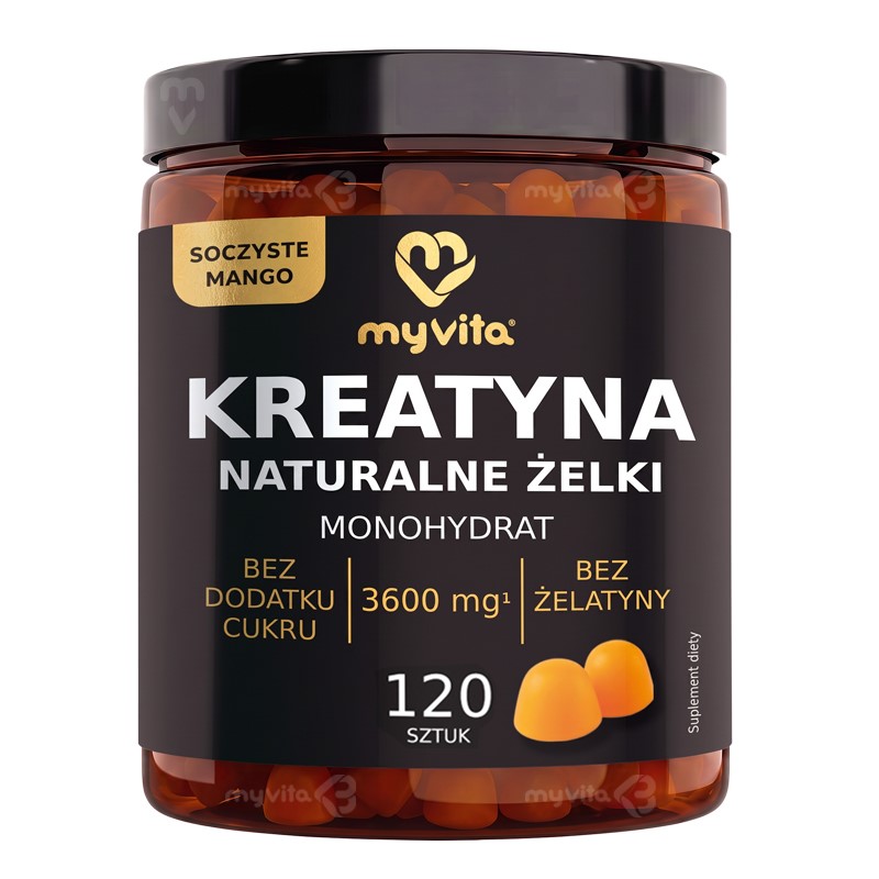 Myvita Żelki Naturalne Kreatyna 120 szt Myvita Żelki Naturalne Kreatyna 120 szt