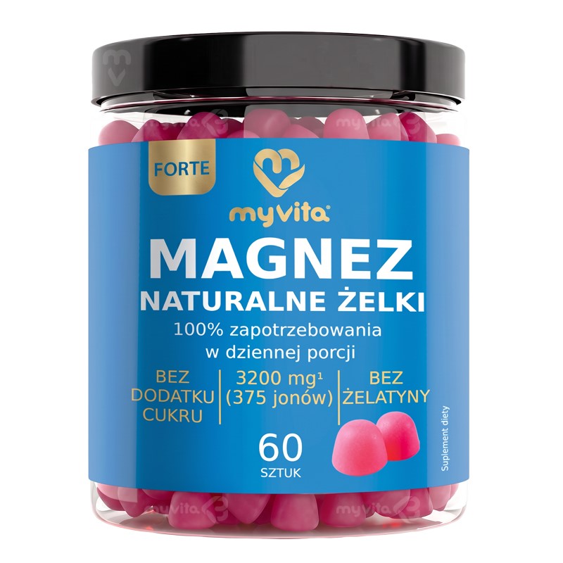Myvita Żelki Naturalne Magnez 60 szt Myvita Żelki Naturalne Magnez 60 szt