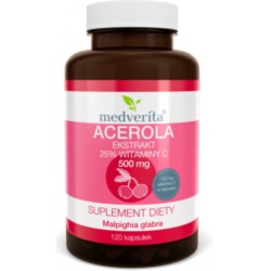 Medverita Acerola Ekstrakt 25% 500 mg 120 kap Medverita Acerola Ekstrakt 25% 500 mg 120 kap