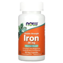 Now Foods Iron 36 mg  90 K