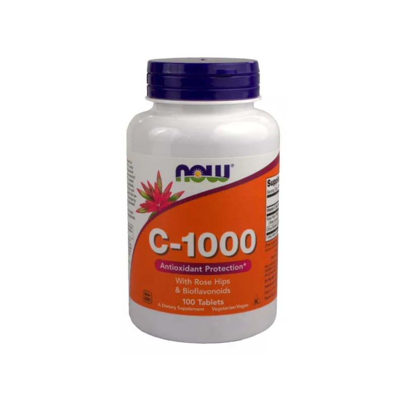 NOW FOODS WITAMINA C1000  RÓŻA Z BIOFLAWONOIDY100T