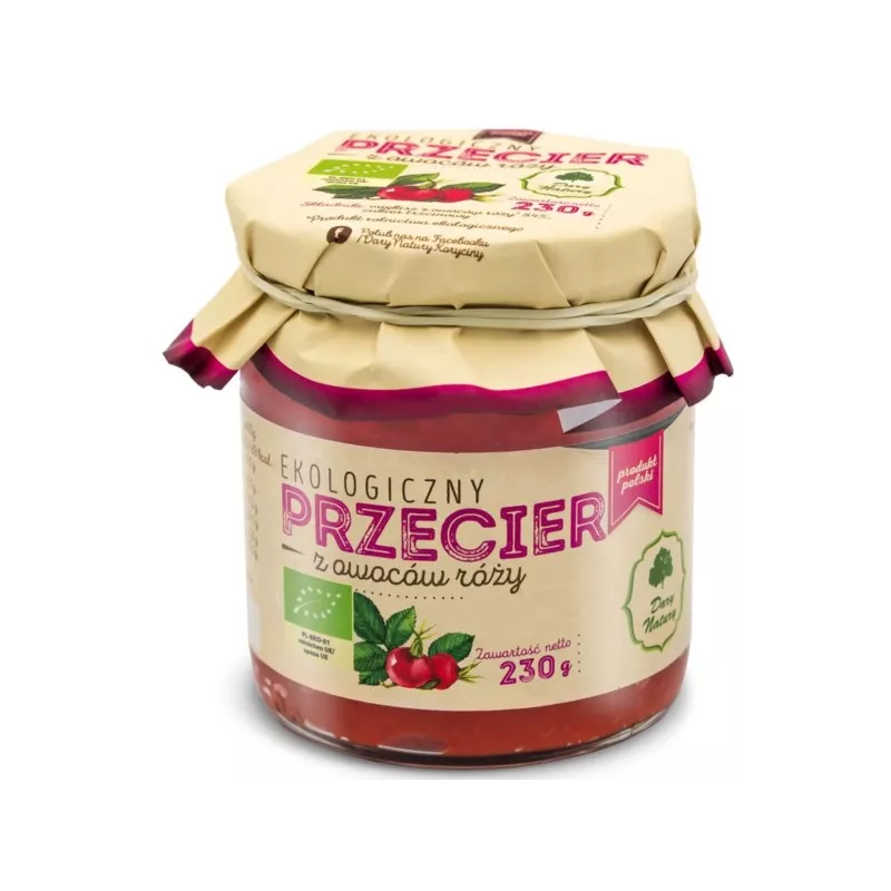 DARY NATURY PRZECIER Z OWOCÓW RÓŻY EKO 450G DARY NATURY PRZECIER Z OWOCÓW RÓŻY EKO 450G
