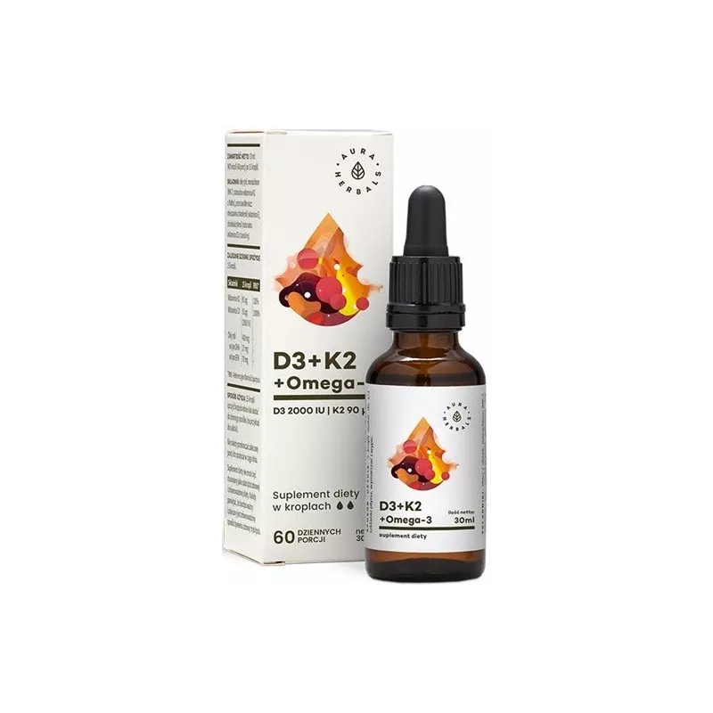 AURA HERBALS WITAMINA D3 + K2 + OMEGA-3 30ML AURA HERBALS WITAMINA D3 + K2 + OMEGA-3 30ML