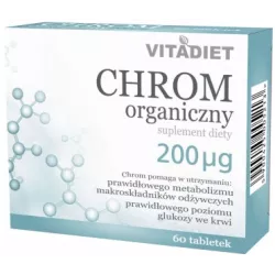 VITADIET CHROM ORGANICZNY 200 MCG 60 TABL. VITADIET CHROM ORGANICZNY 200 MCG 60 TABL.