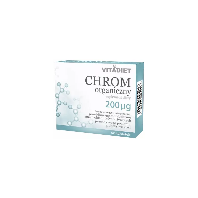VITADIET CHROM ORGANICZNY 200 MCG 60 TABL. VITADIET CHROM ORGANICZNY 200 MCG 60 TABL.