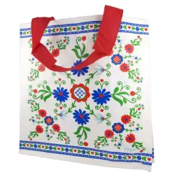 TORBA Z PP MINI FOLKLOR BIAŁY MOTYW