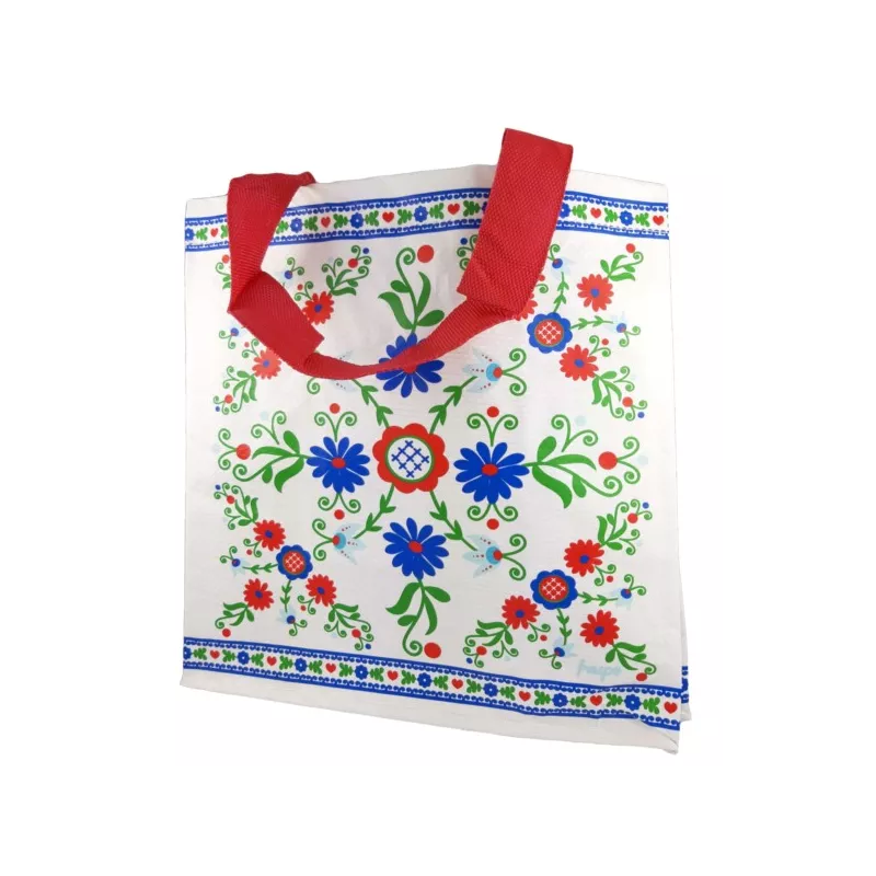 TORBA Z PP MINI FOLKLOR BIAŁY MOTYW