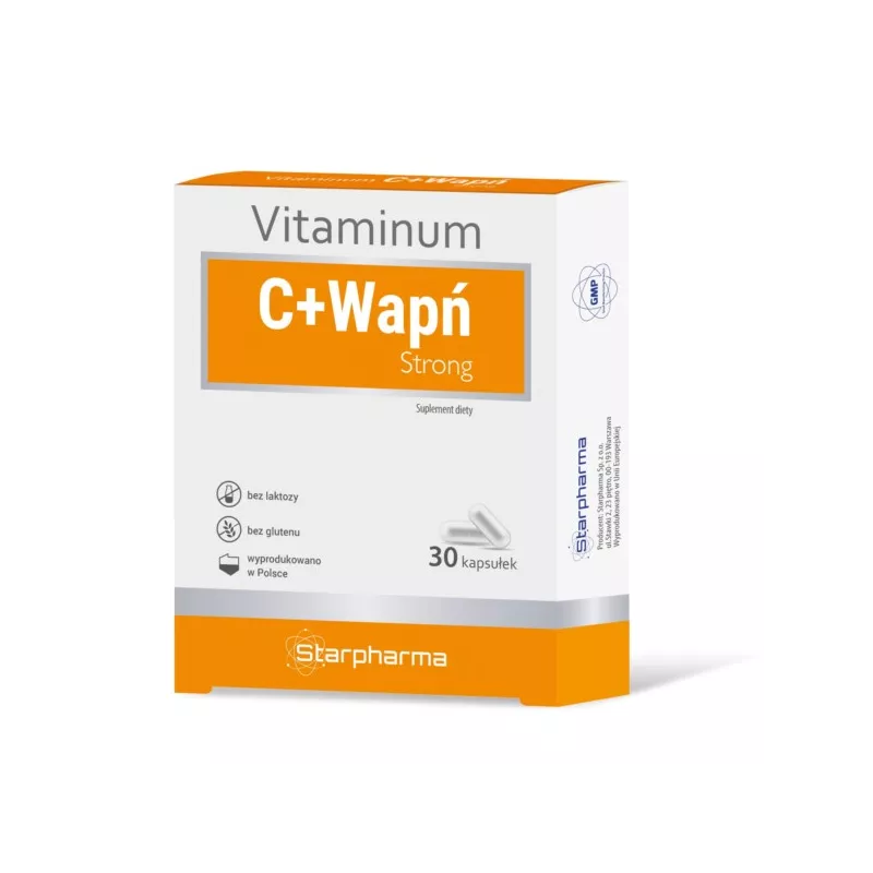 Starpharma Vitaminum C + Wapń Strong 30 kapsułek Starpharma Vitaminum C + Wapń Strong 30 kapsułek