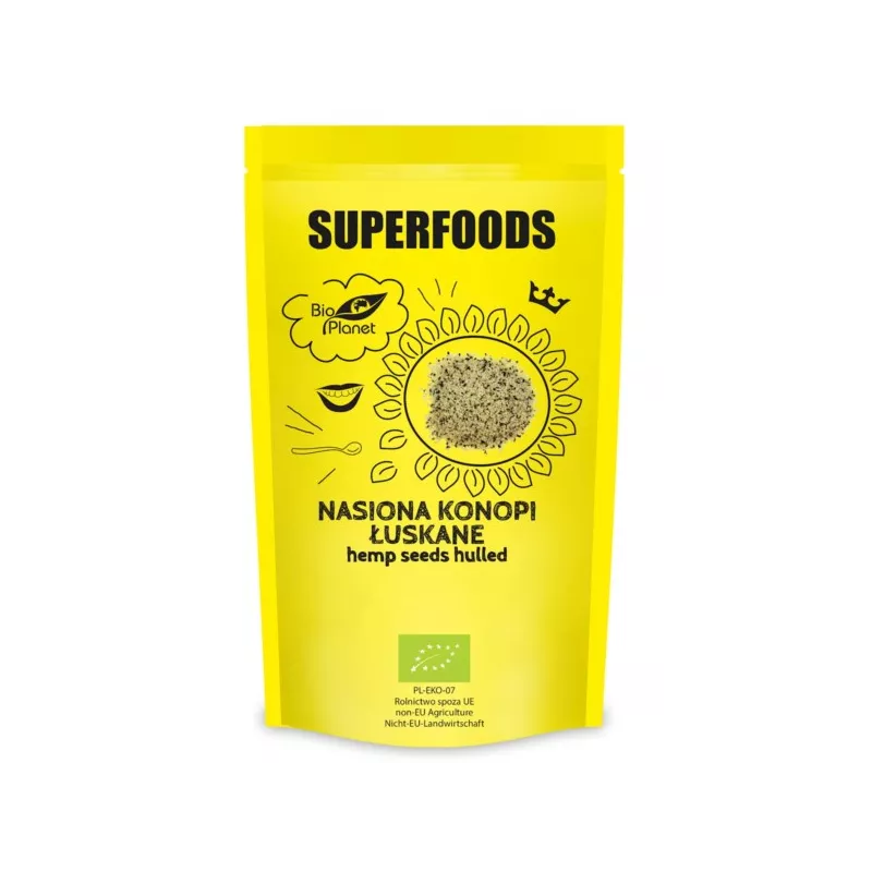 SUPERFOODS Konopia łuskana BIO 200g BIO PLANET SUPERFOODS Konopia łuskana BIO 200g BIO PLANET