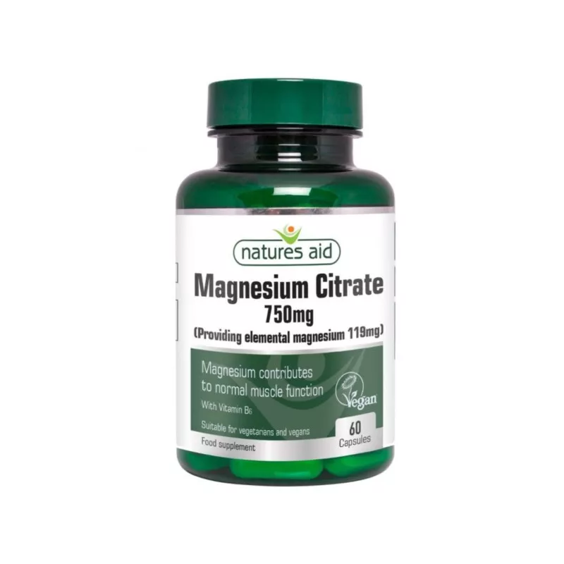 Natures Aid Cytrynian Magnezu 125Mg 60Tab