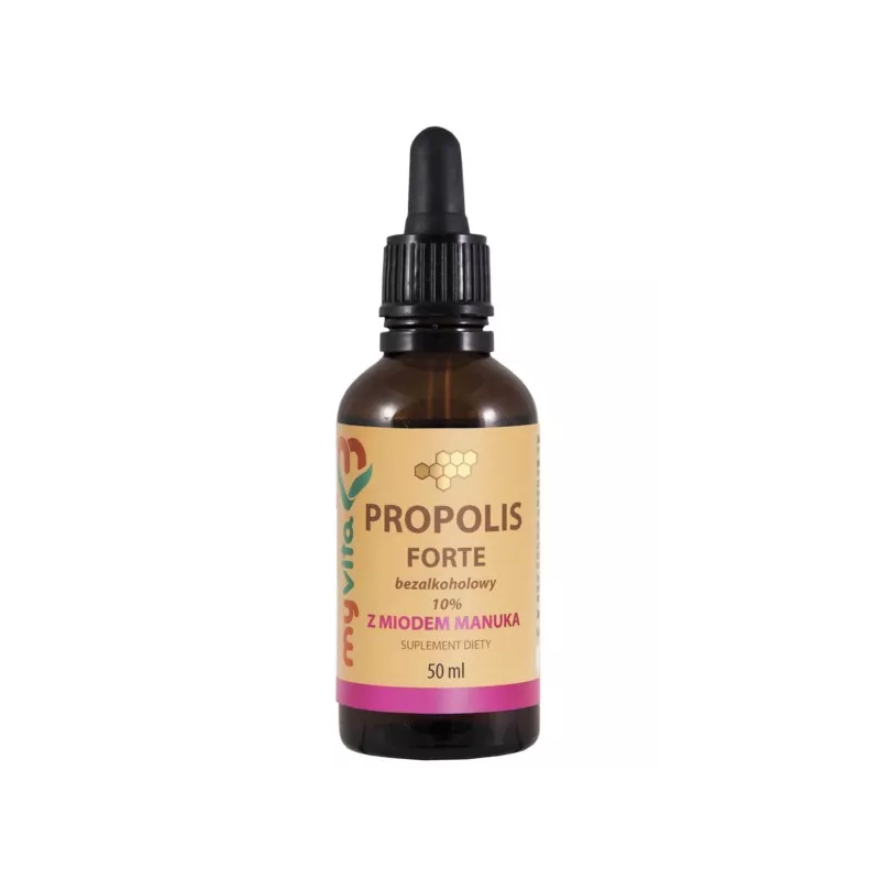 Myvita Propolis Bezalk.krople10% z midem Manuka 50